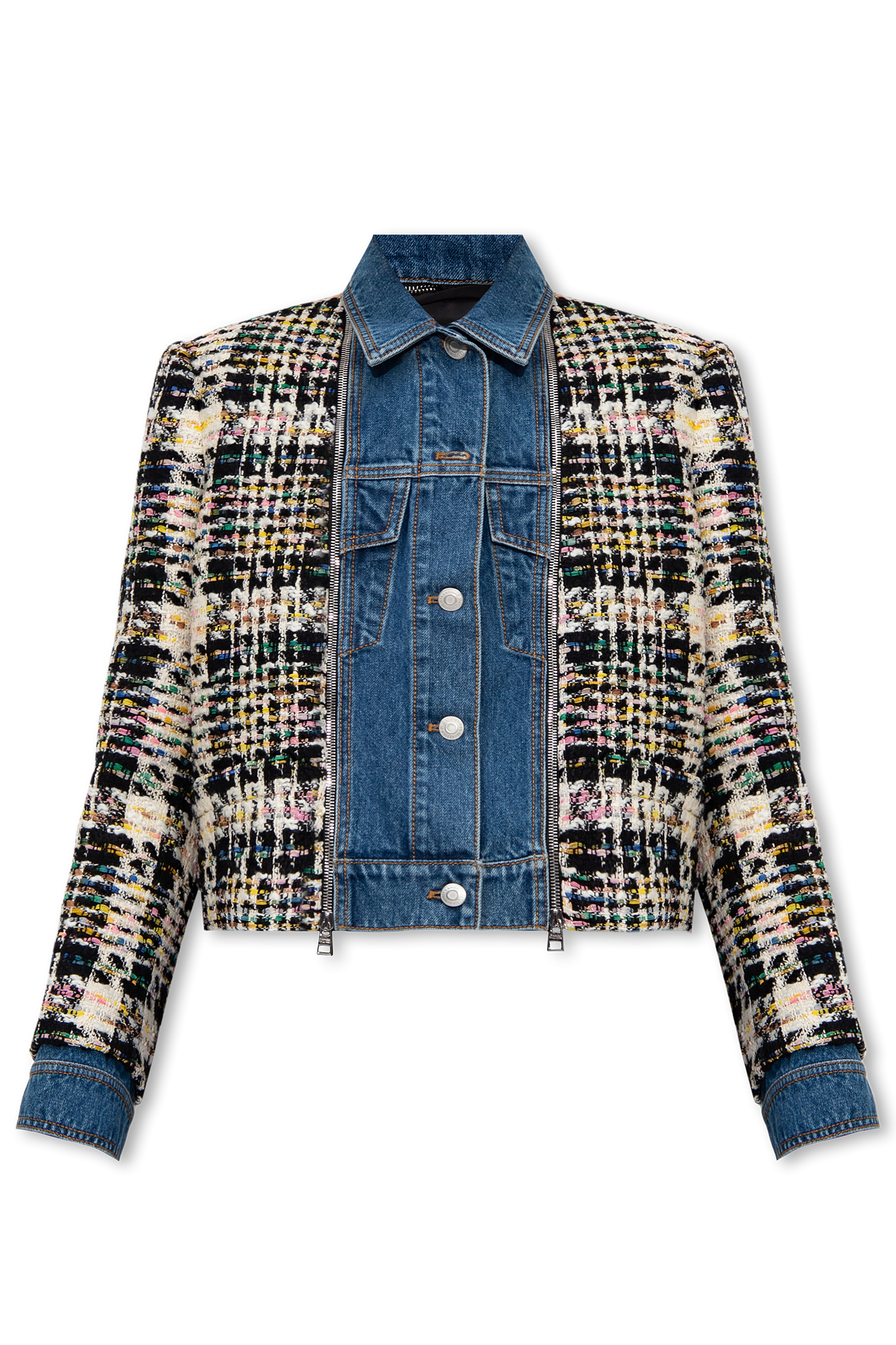 Multicolour Relaxed-fitting tweed jacket Alexander McQueen